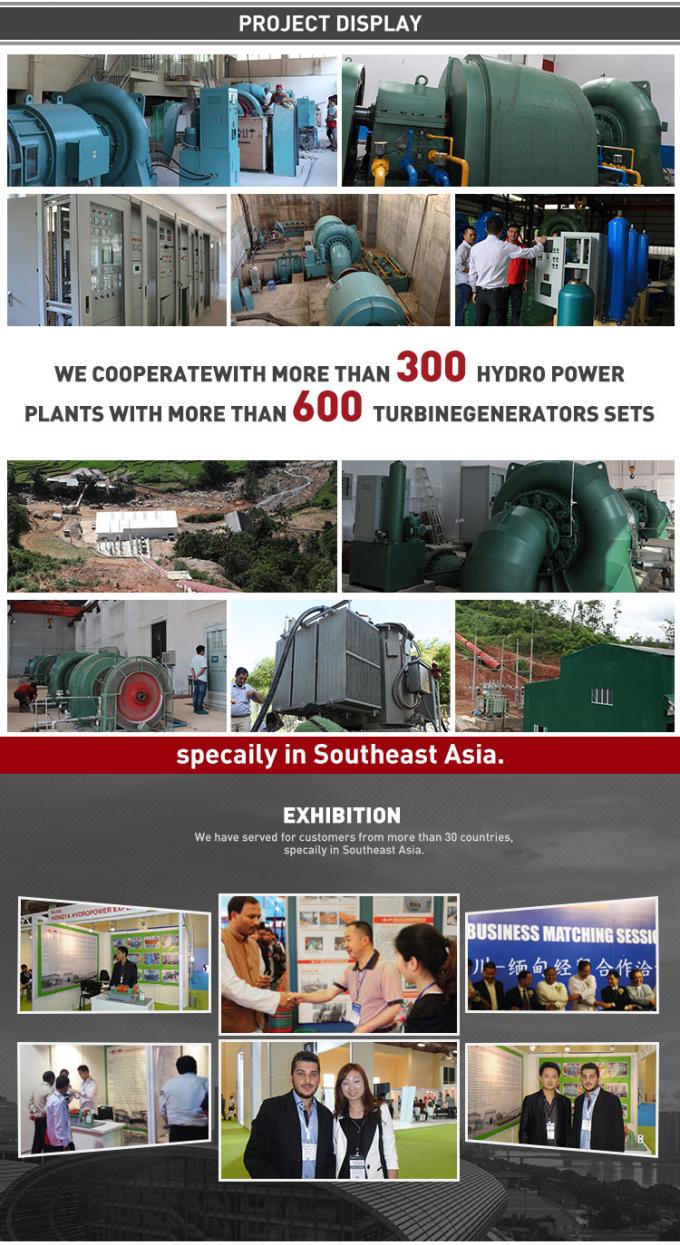 50HZ Hydro Electric Power System Francis 1 Mw Hydro Turbine Generator