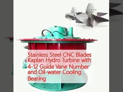 Stainless Steel CNC Blades Kaplan Hydro Turbine with 4-12 Guide Vane Number and Oil-water Cooling Bearing