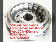 Stainless Steel Francis Hydro Turbine with Rated Head 50 M-120m and Rated Speed 500-1500r/min