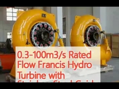 0.3-100m3/s Rated Flow Francis Hydro Turbine with Stainless Steel Guide Vane and Inlet Flow Rate of 2 M3/s