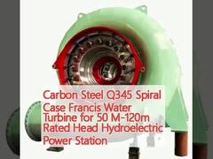 Carbon Steel Q345 Spiral Case Francis Water Turbine for 50 M-120m Rated Head Hydroelectric Power Station