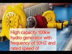 High capacity 100kw hydro generator with frequency of 50HZ and rated speed of 500-1500r/min