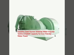 Stainless Steel Runner Material Water Impulse Turbine 2150kW Capacity for Eco-Friendly Water Power