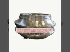 50KW To 5000KW Output Power Francis Hydro Turbine with and 1.8 M3/s Outlet Flow Rate