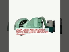 2150kW Capacity Water Jet Turbine at 600r/min Rated Speed for Optimal Energy Conversion