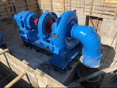 100kw Vertical / Horizontal Hydro Generator Rated Flow 0.3-100m3/S