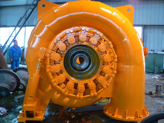 100KW Francis Water Turbine With Carbon Steel Spiral Case And Guide Vane