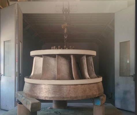 100KW Francis Water Turbine With Carbon Steel Spiral Case And Guide Vane
