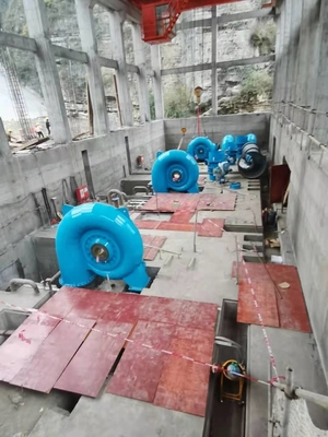 50HZ Frequency Francis Turbine With Carbon Steel Q345 Spiral Case