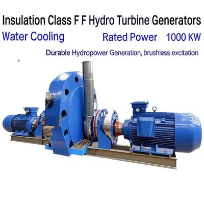 1000 KW Rated Power Hydro Turbine Generator with Water Cooling and Brushless Excitation for Efficient Hydropower Generation