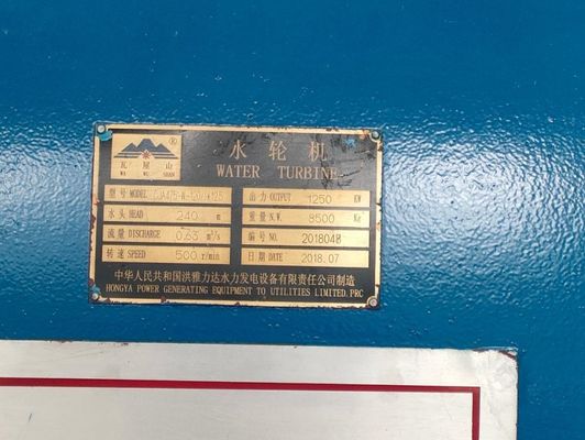 1250kw Pelton Water Turbine Generator