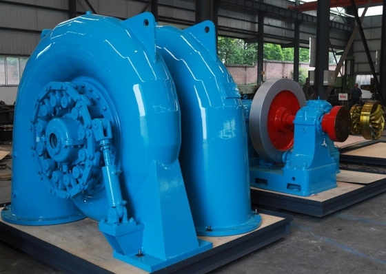400V Brushless Francis Horizontal Hydro Turbine 57m water head