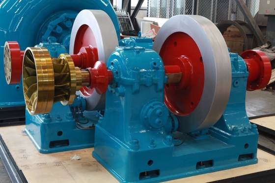 400V Brushless Francis Horizontal Hydro Turbine 57m water head