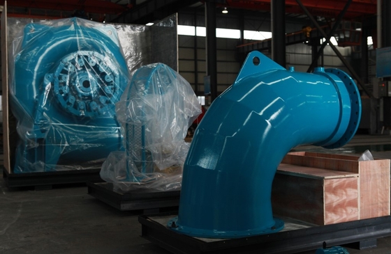 200kw Mini Horizontal Hydro Turbine 30m Water Head 85% Efficiency