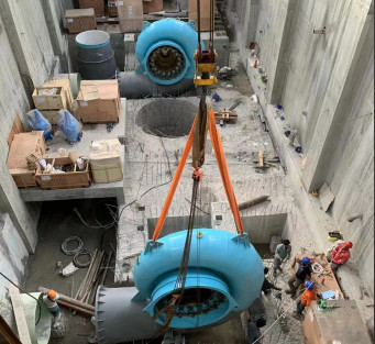 Stainless Steel Spiral Case Horizontal Francis Turbine for High Power Hydro Generation