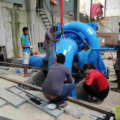 Fixed Blade Vertical Kaplan 100 Kw Hydroelectric Generator 16m Water Head